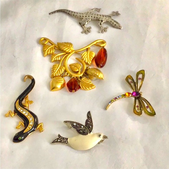 Sterling Silver Lizard Brooch. - Picture 7 of 13